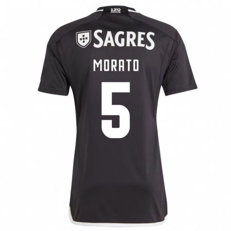 Kandiny Uomo Maglia Morato #5 Nero Kit Gara Away 2023/24 Maglietta