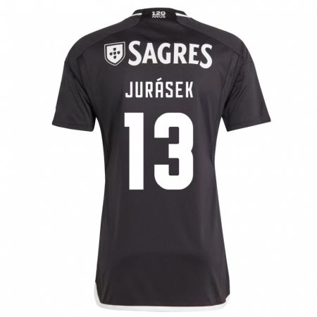 Kandiny Uomo Maglia David Jurásek #13 Nero Kit Gara Away 2023/24 Maglietta