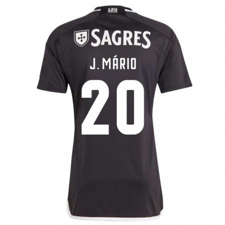 Kandiny Uomo Maglia João Mário #20 Nero Kit Gara Away 2023/24 Maglietta