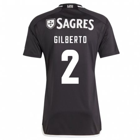 Kandiny Uomo Maglia Gilberto #2 Nero Kit Gara Away 2023/24 Maglietta