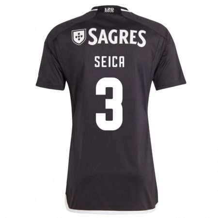 Kandiny Uomo Maglia Ana Seica #3 Nero Kit Gara Away 2023/24 Maglietta