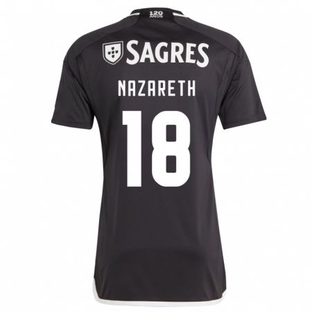 Kandiny Uomo Maglia Kika Nazareth #18 Nero Kit Gara Away 2023/24 Maglietta