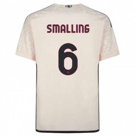 Kandiny Uomo Maglia Chris Smalling #6 Bianco Blu Kit Gara Away 2023/24 Maglietta