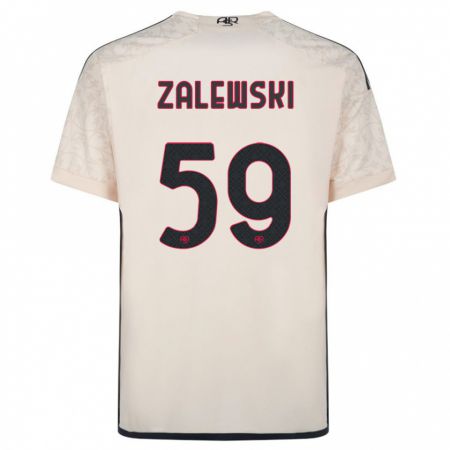 Kandiny Herren Nicola Zalewski #59 Cremefarben Auswärtstrikot Trikot 2023/24 T-Shirt Österreich