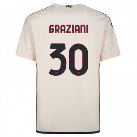 Kandiny Hombre Camiseta Leonardo Graziani #30 Blanquecino 2ª Equipación 2023/24 La Camisa