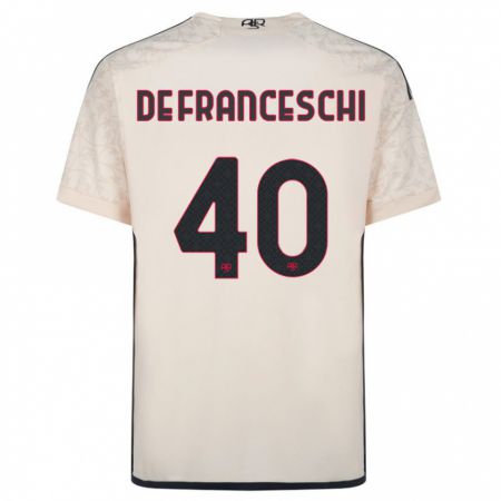 Kandiny Herren Leonardo De Franceschi #40 Cremefarben Auswärtstrikot Trikot 2023/24 T-Shirt Österreich