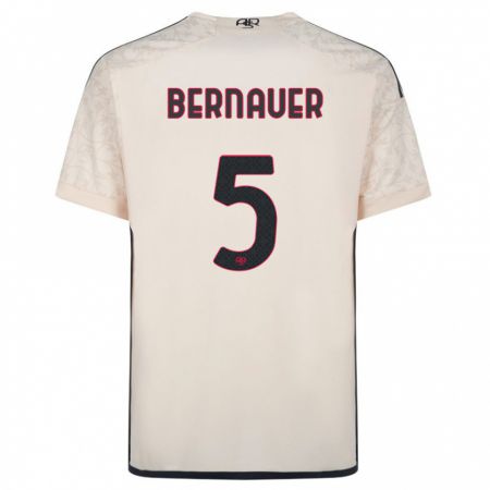 Kandiny Uomo Maglia Vanessa Bernauer #5 Bianco Blu Kit Gara Away 2023/24 Maglietta