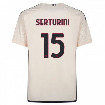 Kandiny Uomo Maglia Annamaria Serturini #15 Bianco Blu Kit Gara Away 2023/24 Maglietta