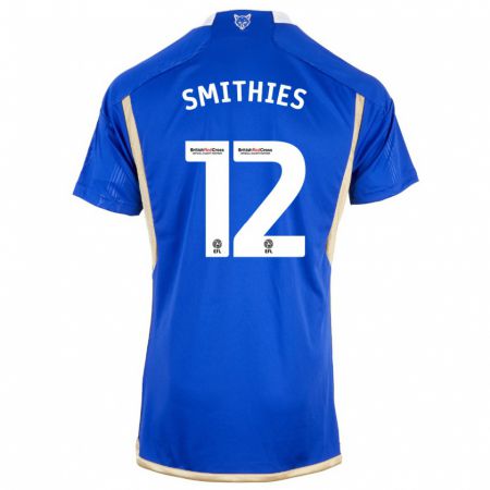 Kandiny Mujer Camiseta Alex Smithies #12 Azul Real 1ª Equipación 2023/24 La Camisa