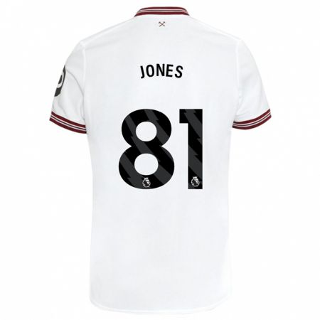 Kandiny Donna Maglia Liam Jones #81 Bianco Kit Gara Away 2023/24 Maglietta