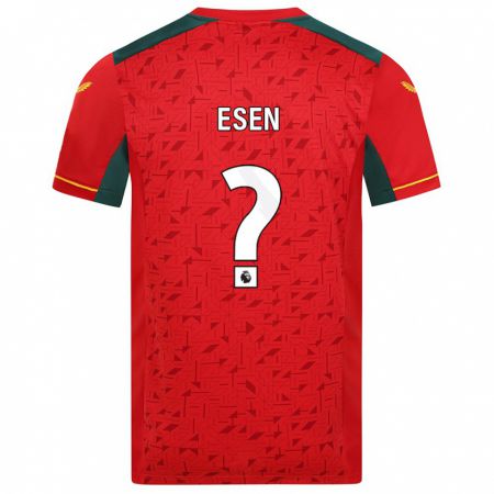 Kandiny Donna Maglia Josh Esen #0 Rosso Kit Gara Away 2023/24 Maglietta