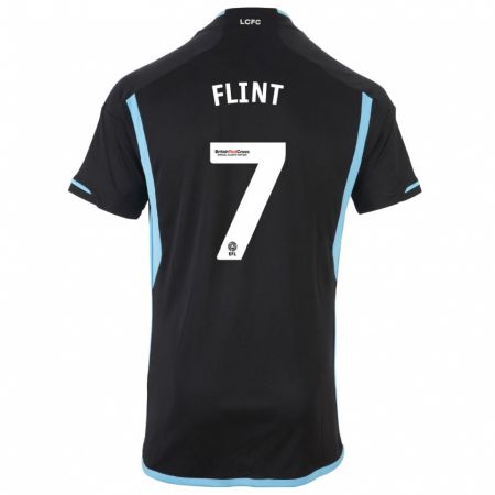 Kandiny Mujer Camiseta Natasha Flint #7 Negro 2ª Equipación 2023/24 La Camisa