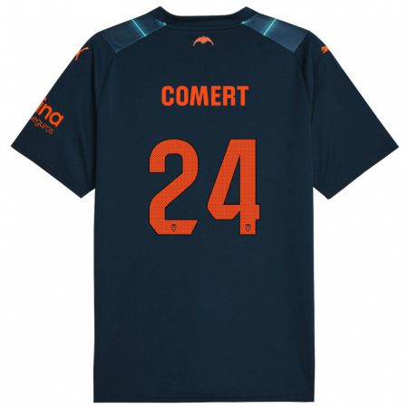 Kandiny Mujer Camiseta Eray Comert #24 Azul Marino 2ª Equipación 2023/24 La Camisa