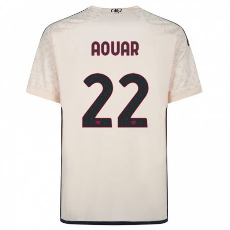 Kandiny Donna Maglia Houssem Aouar #22 Bianco Blu Kit Gara Away 2023/24 Maglietta