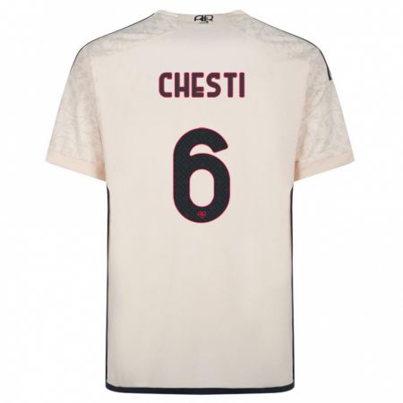 Kandiny Donna Maglia Francesco Chesti #6 Bianco Blu Kit Gara Away 2023/24 Maglietta