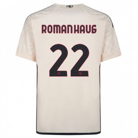 Kandiny Donna Maglia Sophie Roman Haug #22 Bianco Blu Kit Gara Away 2023/24 Maglietta