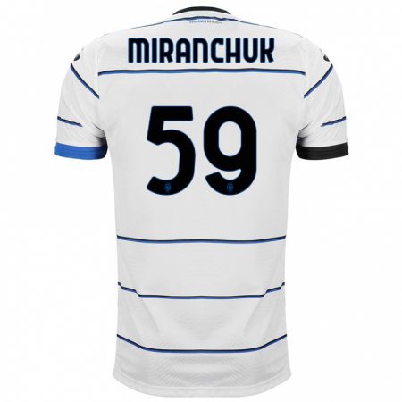 Kandiny Donna Maglia Aleksey Miranchuk #59 Bianco Kit Gara Away 2023/24 Maglietta