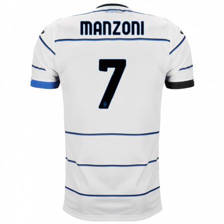 Kandiny Donna Maglia Alberto Manzoni #7 Bianco Kit Gara Away 2023/24 Maglietta