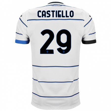 Kandiny Donna Maglia Alex Castiello #29 Bianco Kit Gara Away 2023/24 Maglietta