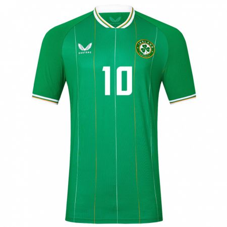 Kandiny Niño Camiseta Irlanda Denise O'sullivan #10 Verde 1ª Equipación 24-26 La Camisa