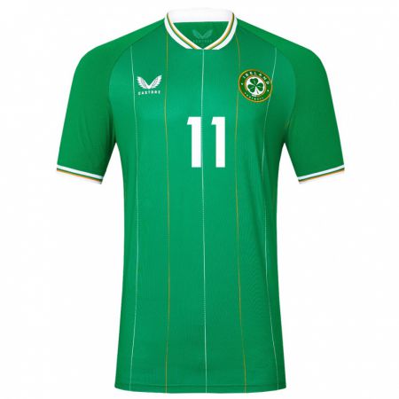 Kandiny Kinderen Ierland James Mcclean #11 Groente Thuisshirt Thuistenue 24-26 T-Shirt