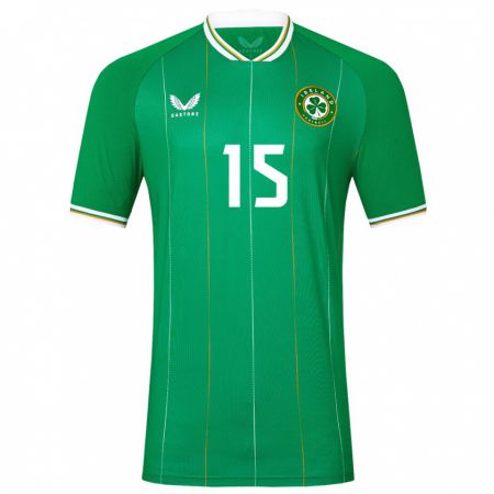 Kandiny Kinderen Ierland Oisín Gallagher #15 Groente Thuisshirt Thuistenue 24-26 T-Shirt België