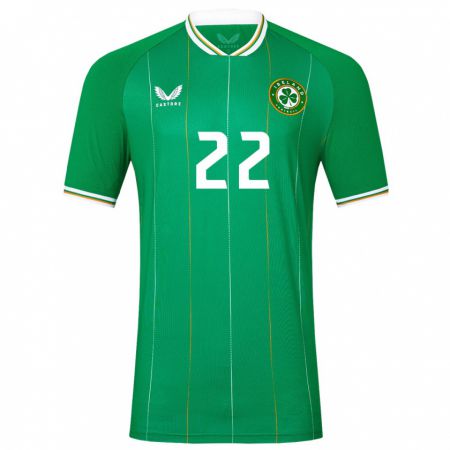 Kandiny Niño Camiseta Irlanda Connor O'riordan #22 Verde 1ª Equipación 24-26 La Camisa