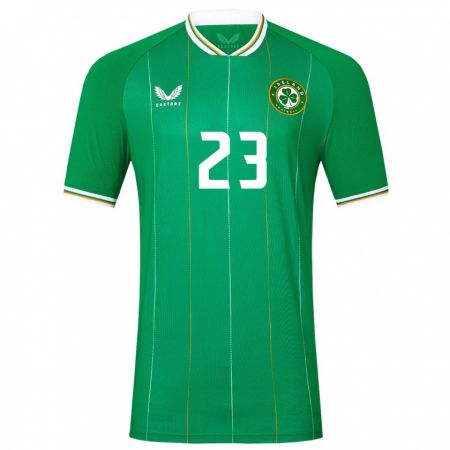 Kandiny Bambino Maglia Irlanda Mark Travers #23 Verde Kit Gara Home 24-26 Maglietta