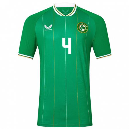 Kandiny Niño Camiseta Irlanda Cathal Heffernan #4 Verde 1ª Equipación 24-26 La Camisa