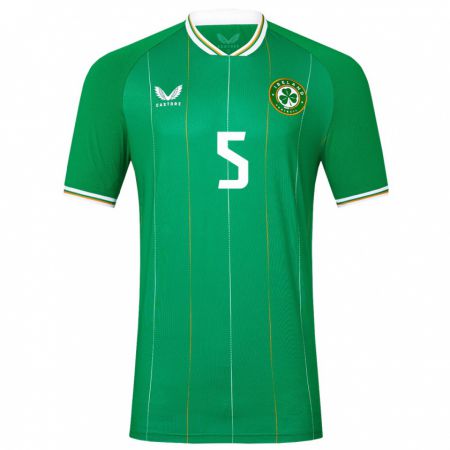 Kandiny Niño Camiseta Irlanda Taylor Mccarthy #5 Verde 1ª Equipación 24-26 La Camisa