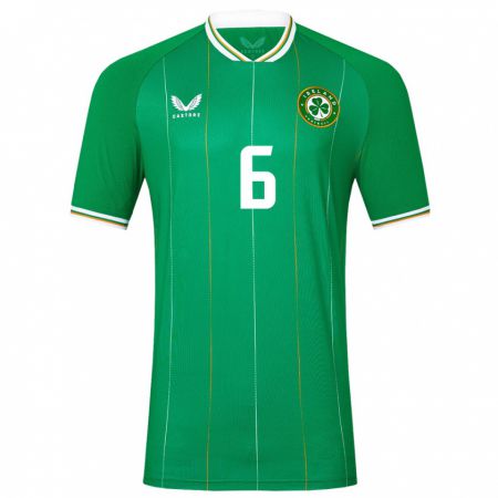 Kandiny Kinderen Ierland Luke O'donnell #6 Groente Thuisshirt Thuistenue 24-26 T-Shirt