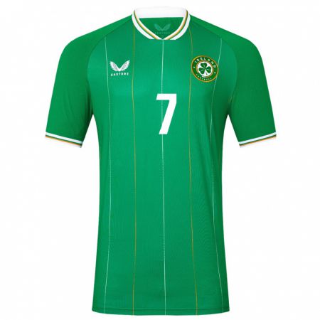 Kandiny Niño Camiseta Irlanda Rory Finneran #7 Verde 1ª Equipación 24-26 La Camisa