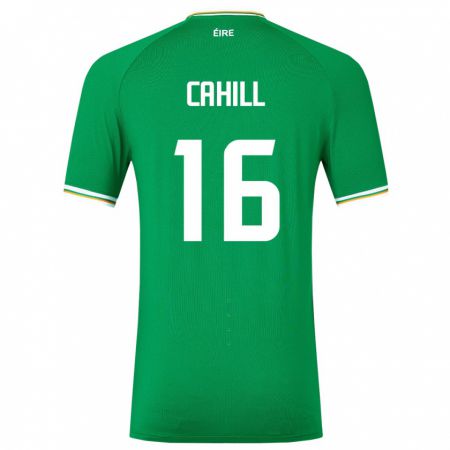 Kandiny Bambino Maglia Irlanda Killian Cahill #16 Verde Kit Gara Home 24-26 Maglietta