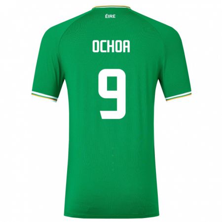 Kandiny Bambino Maglia Irlanda Aarón Ochoa #9 Verde Kit Gara Home 24-26 Maglietta