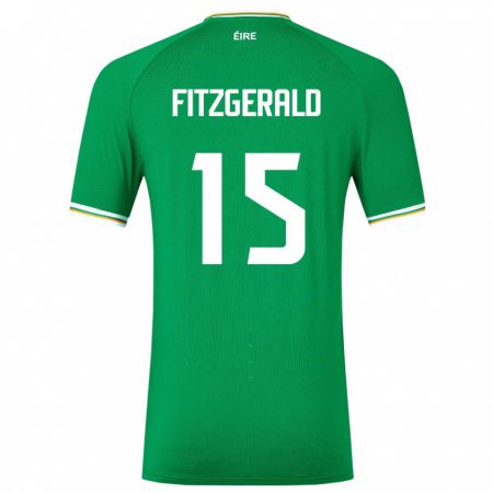 Kandiny Kinderen Ierland Kyle Fitzgerald #15 Groente Thuisshirt Thuistenue 24-26 T-Shirt