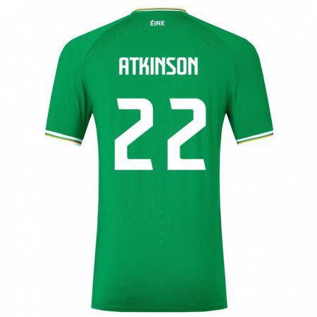 Kandiny Bambino Maglia Irlanda Isibeal Atkinson #22 Verde Kit Gara Home 24-26 Maglietta