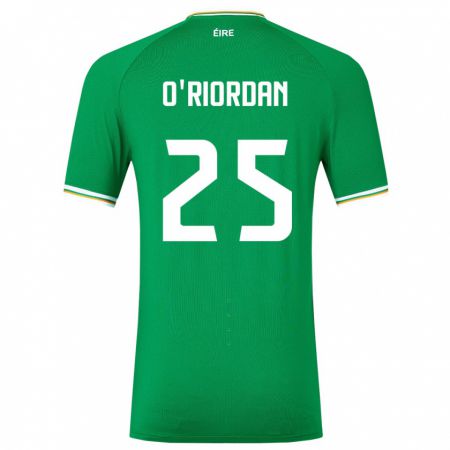 Kandiny Niño Camiseta Irlanda Claire O'riordan #25 Verde 1ª Equipación 24-26 La Camisa