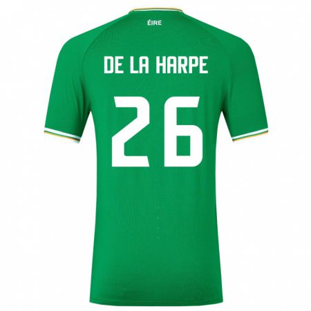 Kandiny Bambino Maglia Irlanda Deborah-Anne De La Harpe #26 Verde Kit Gara Home 24-26 Maglietta