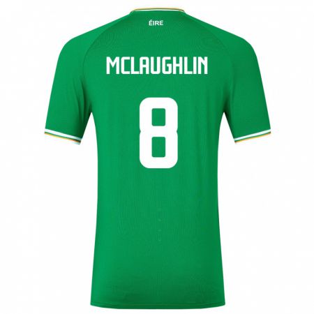 Kandiny Kinderen Ierland Roma Mclaughlin #8 Groente Thuisshirt Thuistenue 24-26 T-Shirt