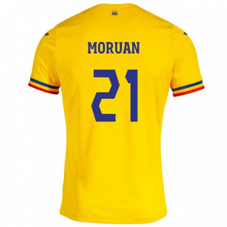 Kandiny Kinderen Roemenië Olimpiu Moruţan #21 Geel Thuisshirt Thuistenue 24-26 T-Shirt