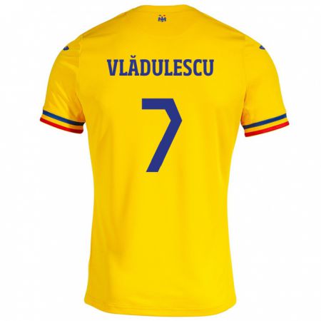 Kandiny Niño Camiseta Rumania Ana Maria Vlădulescu #7 Amarillo 1ª Equipación 24-26 La Camisa México