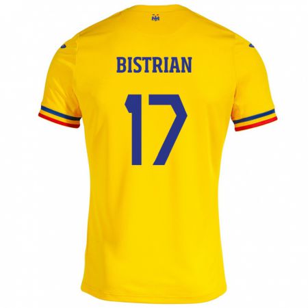 Kandiny Niño Camiseta Rumania Claudia Bistrian #17 Amarillo 1ª Equipación 24-26 La Camisa México