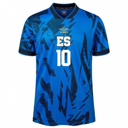 Kandiny Kinderen El Salvador Rafael Tejada #10 Blauw Thuisshirt Thuistenue 24-26 T-Shirt België