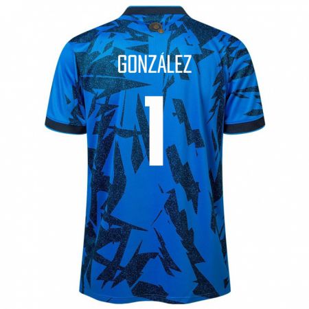 Kandiny Kinderen El Salvador Mario González #1 Blauw Thuisshirt Thuistenue 24-26 T-Shirt België