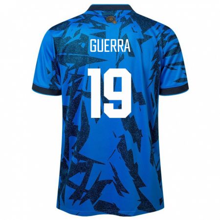 Kandiny Kinderen El Salvador Steven Guerra #19 Blauw Thuisshirt Thuistenue 24-26 T-Shirt België