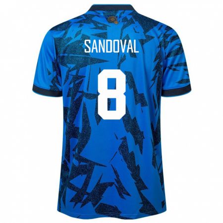 Kandiny Kinder El Salvador Emerson Sandoval #8 Blau Heimtrikot Trikot 24-26 T-Shirt Österreich