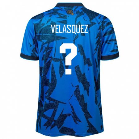 Kandiny Kinderen El Salvador Jorge Velasquez #0 Blauw Thuisshirt Thuistenue 24-26 T-Shirt België