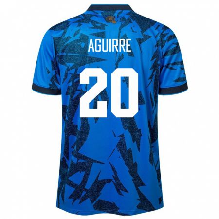 Kandiny Bambino Maglia El Salvador Jonathan Aguirre #20 Blu Kit Gara Home 24-26 Maglietta