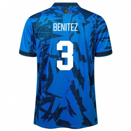 Kandiny Kinderen El Salvador Carolina Benitez #3 Blauw Thuisshirt Thuistenue 24-26 T-Shirt