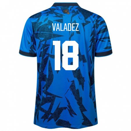 Kandiny Bambino Maglia El Salvador Samantha Valadez #18 Blu Kit Gara Home 24-26 Maglietta